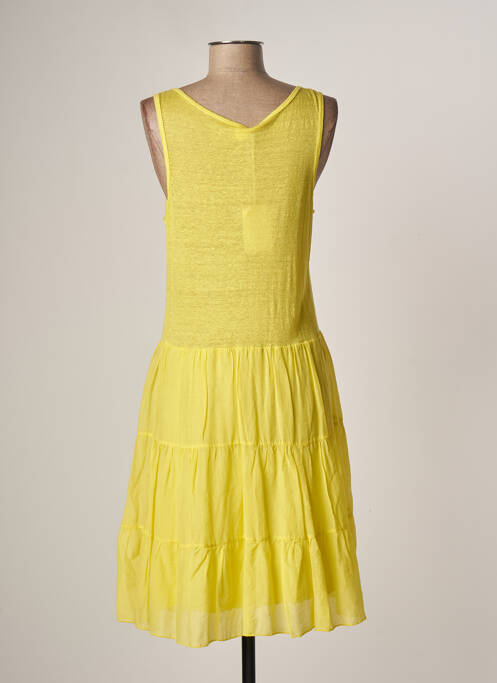 Robe mi-longue jaune 120% LINO pour femme