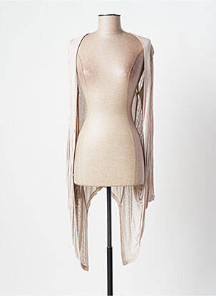 Gilet manches longues stretch beige CRISTINA GAVIOLI femme
