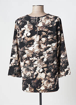 Blouse imprimé fleurs manches 3/4 noir GARELLA femme