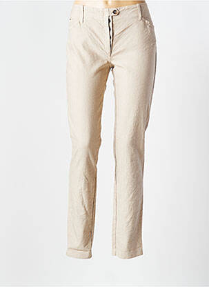Pantalon droit taille normale taille normale beige CRISTINA GAVIOLI femme
