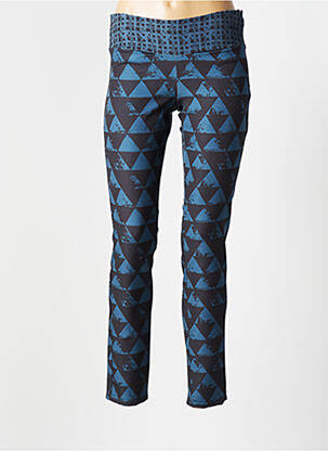 Pantalon slim stretch taille normale bleu AKHESA femme