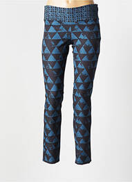 Pantalon slim stretch taille normale bleu AKHESA femme
