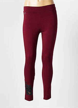Legging tissage jersey taille normale rouge AQUAJEANS femme