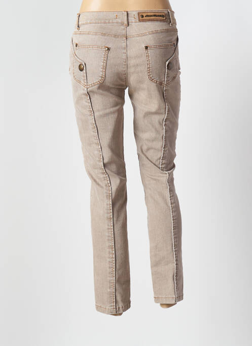 Jeans coupe droite beige AQUAJEANS pour femme