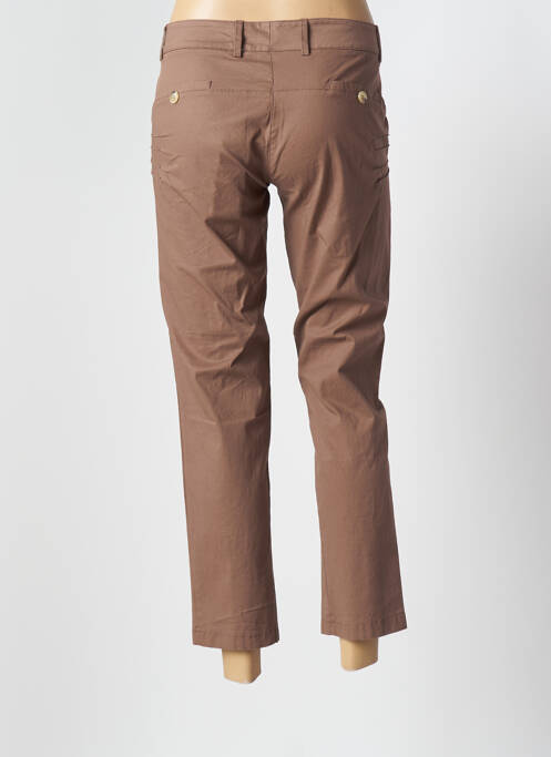 Pantalon 7/8 marron CRISTINA GAVIOLI pour femme