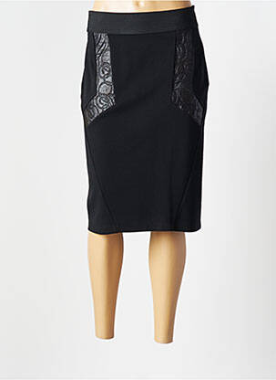 Jupe mi-longue stretch noir EROKE femme