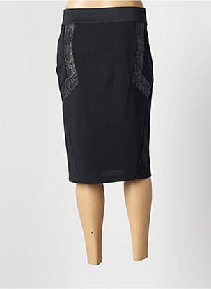 Jupe mi-longue stretch noir EROKE femme