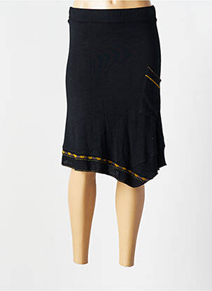Jupe mi-longue stretch noir GARELLA femme