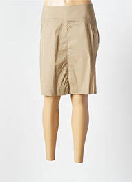 Jupe mi-longue fermeture zip latéral beige AVENTURES DES TOILES femme