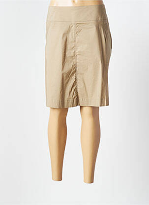 Jupe mi-longue fermeture zip latéral beige AVENTURES DES TOILES femme