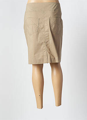 Jupe mi-longue fermeture zip latéral beige AVENTURES DES TOILES femme
