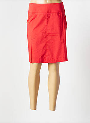Jupe mi-longue fermeture zip latéral rouge AVENTURES DES TOILES femme