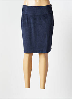 Jupe courte coupe droite bleu AVENTURES DES TOILES femme