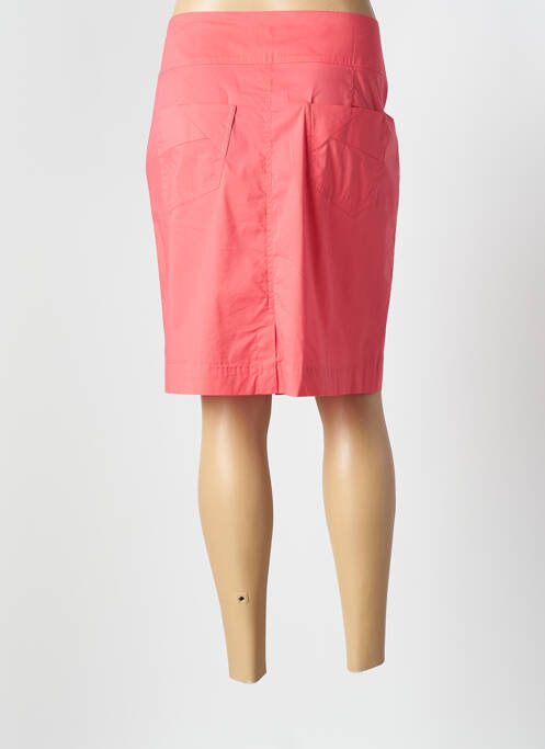 Jupe mi-longue fermeture zip latéral rose AVENTURES DES TOILES femme