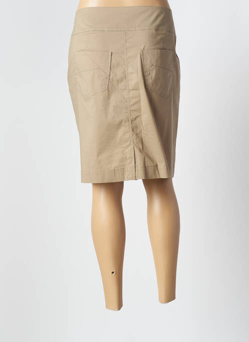 Jupe mi-longue beige AVENTURES DES TOILES pour femme