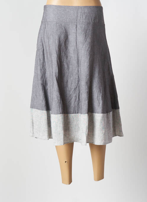 Jupe mi-longue gris AVENTURES DES TOILES pour femme