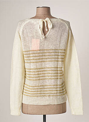 Pull coupe droite manches longues beige GRACE & MILA femme