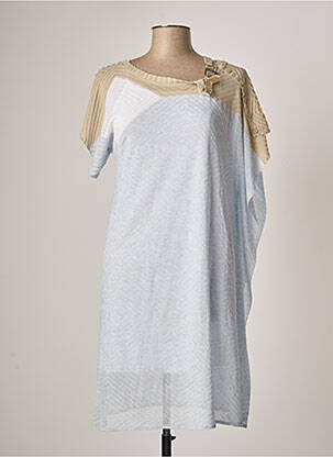 Robe mi-longue bleu TRICOT CHIC pour femme