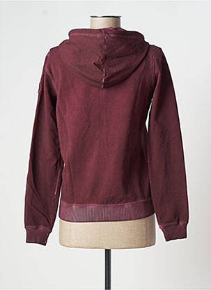 Veste casual col rond rouge FRENCH TERRY femme