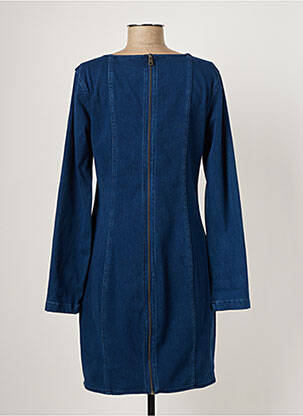 Robe courte fermeture zippée au dos manches longues bleu GUESS femme