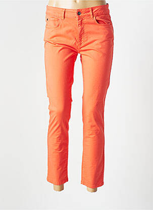 Pantalon 7/8 stretch taille normale orange LAUREN VIDAL femme
