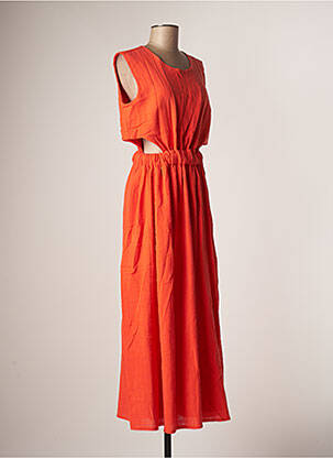 Robe longue orange PAKO LITTO pour femme