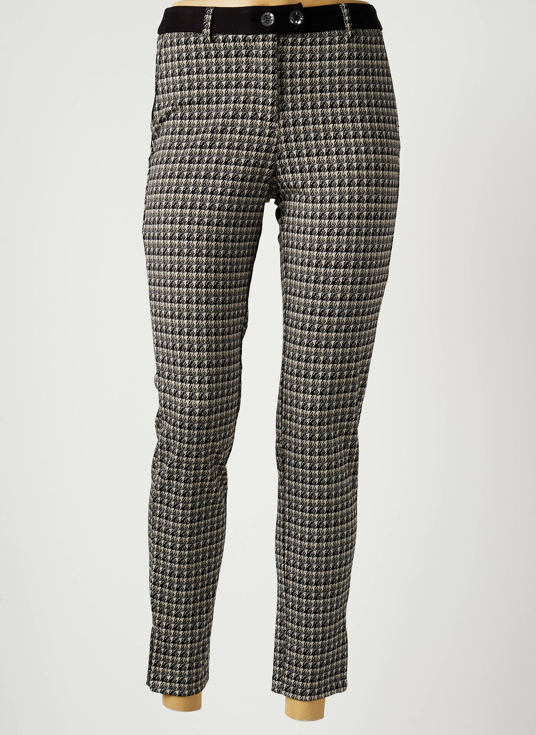 Pantalon chino stretch taille normale noir LOLA ESPELETA femme