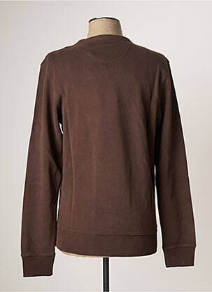Sweat-shirt broderie manches longues marron JACK & JONES homme