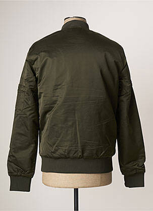 Blouson finition bords-côtes vert JACK & JONES homme