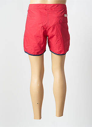 Short de bain effet matière satinée rouge KULTE homme