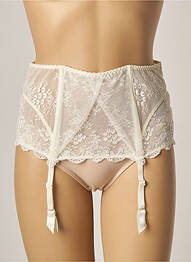 Guêpière/porte-jarretelle broderie beige AUBADE femme