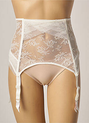 Guêpière/porte-jarretelle broderie beige CHANTAL THOMASS femme