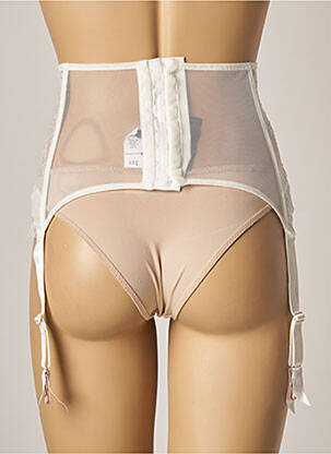 Guêpière/porte-jarretelle broderie beige CHANTAL THOMASS femme