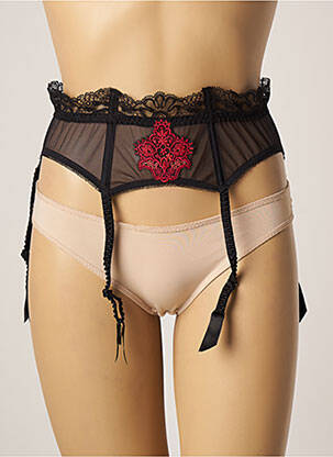 Guêpière/porte-jarretelle broderie noir LISE CHARMEL femme