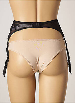 Guêpière/porte-jarretelle broderie dentelle de calais noir LISE CHARMEL femme
