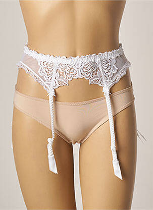 Guêpière/porte-jarretelle broderie blanc LISE CHARMEL femme
