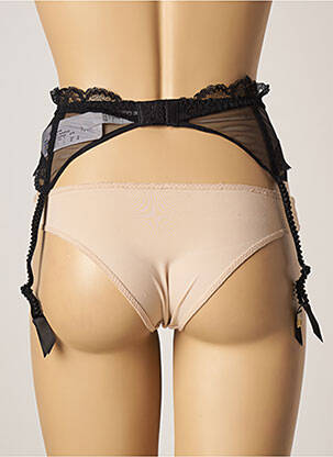 Guêpière/porte-jarretelle effet matière satinée noir LISE CHARMEL femme