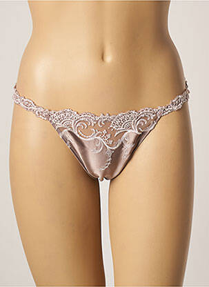 String tissage satiné marron LISE CHARMEL femme
