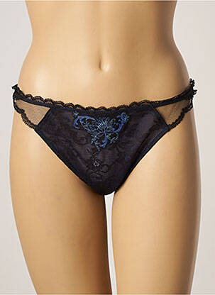 Tanga effet matière satinée bleu LISE CHARMEL femme