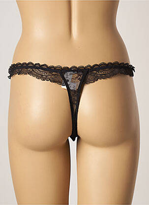 Tanga effet matière satinée bleu LISE CHARMEL femme