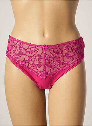 Tanga effet matière satinée rose FAUVE femme