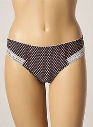 Tanga stretch noir ANTIGEL femme