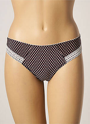 Tanga stretch noir ANTIGEL femme