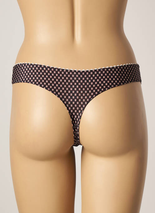Tanga noir ANTIGEL pour femme
