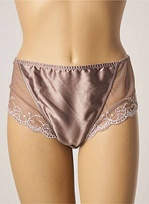 Culotte haute tissage satiné marron LISE CHARMEL femme