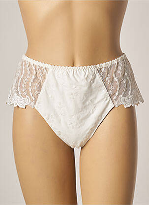 Shorty tissage satiné beige LOUISA BRACQ femme