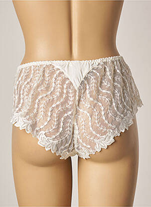 Shorty tissage satiné beige LOUISA BRACQ femme