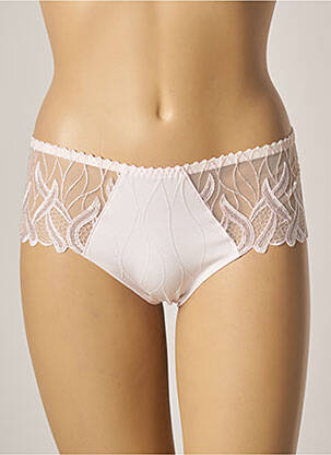 Shorty tissage satiné rose LOUISA BRACQ femme