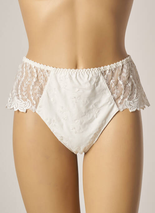 Shorty tissage satiné beige LOUISA BRACQ femme