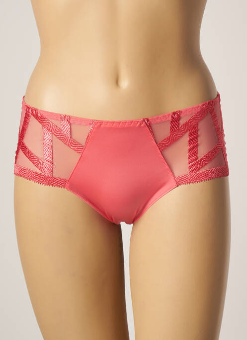 Shorty tissage satiné rose LOUISA BRACQ femme